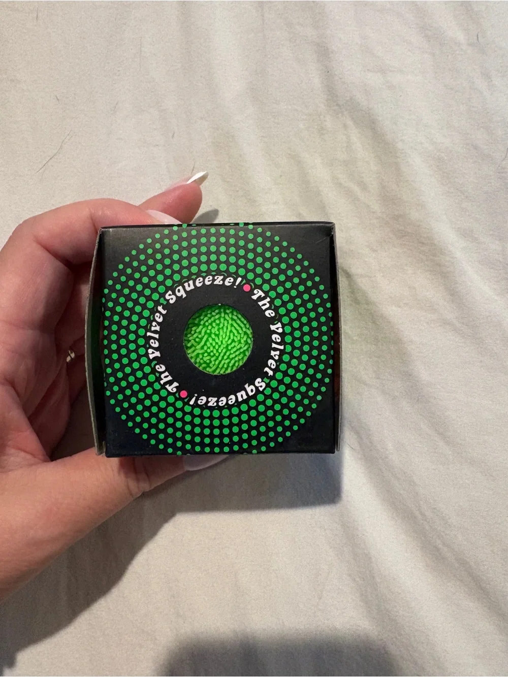 Needoh Fuzz Ball Velvet Squeeze - Green